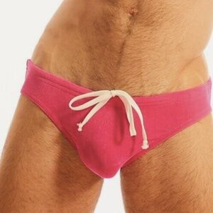 N2N Bodywear Size Medium Shimmer Sport Pink NWT Bikini Swim Briefs